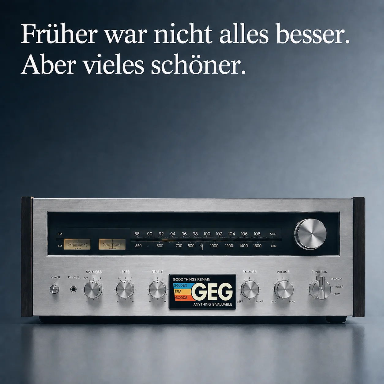 Vintage Receiver in Studiolicht