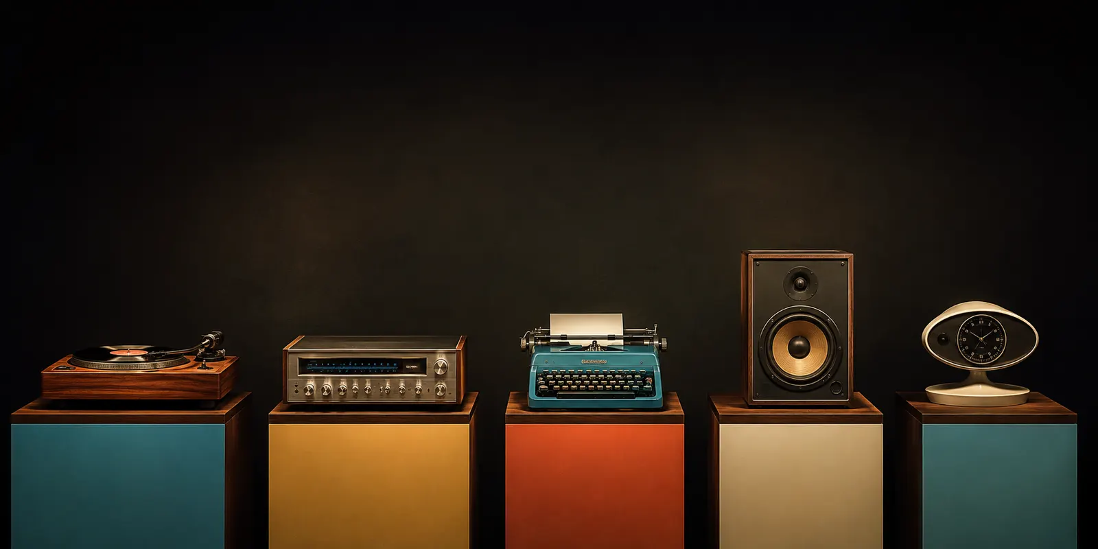Golden Era Goods Portfolio aus Vintage-Technik und Werkstattobjekten