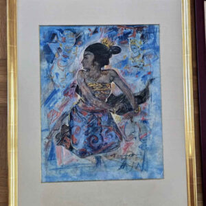 Nyoman Darsane – Kniende Frau, Batik