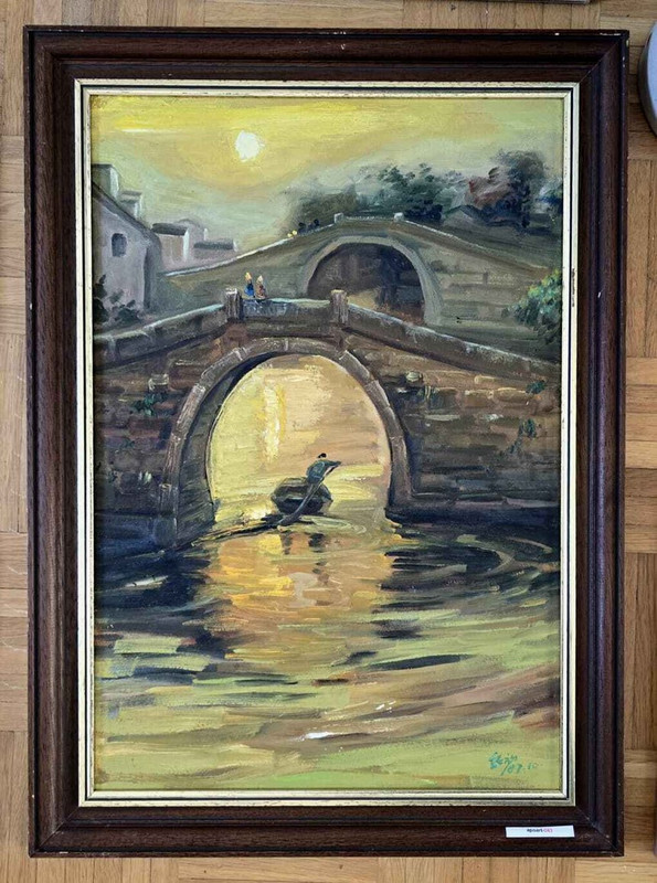 Chinesische Schule – Brücke in Suzhou