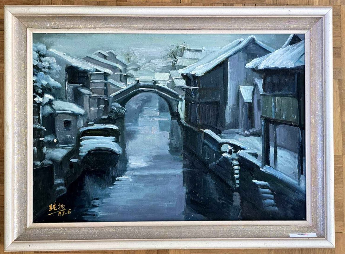 Chinesische Schule – Winterbrücke Suzhou