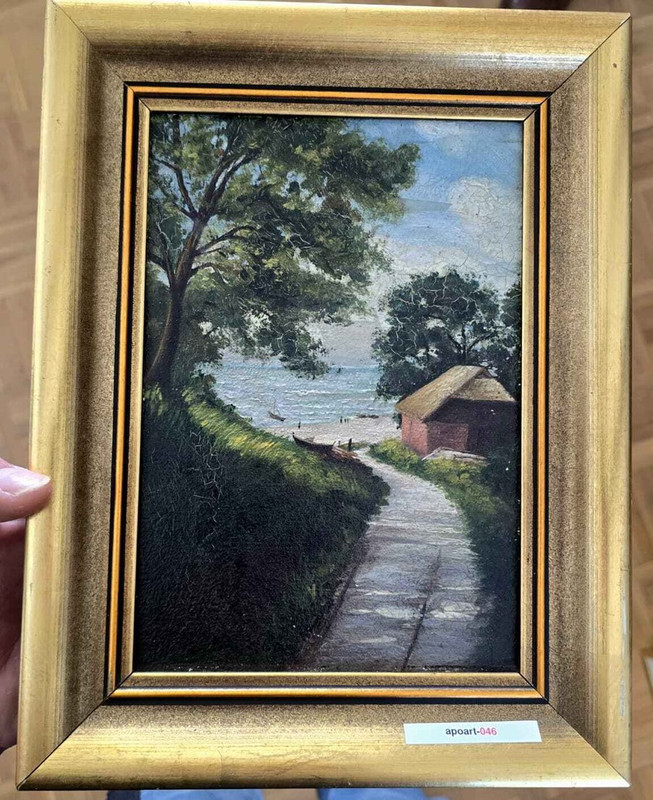 Unbekannt – Weg zum Strand, Ölbild
