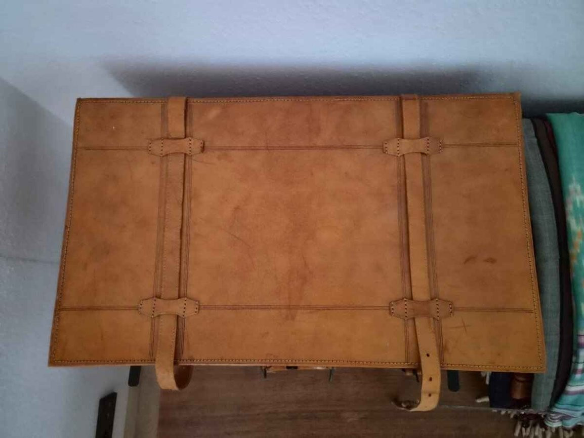 Heller Leder-Reisekoffer – Bild 5