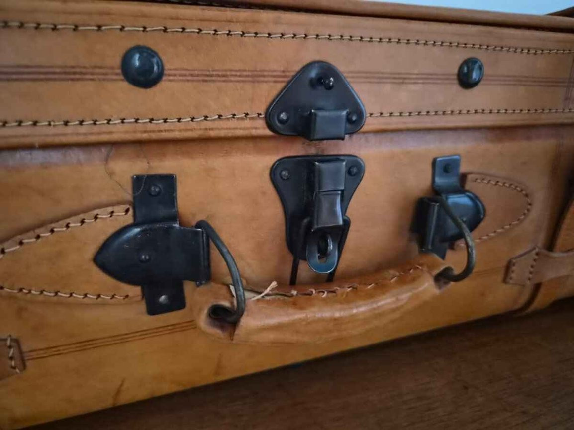 Heller Leder-Reisekoffer – Bild 6