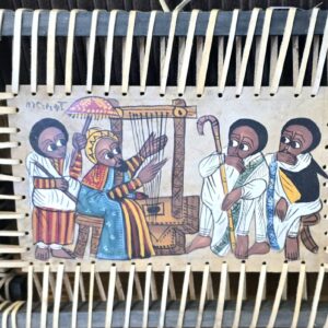 Äthiopische Volkskunst – Harfenspieler