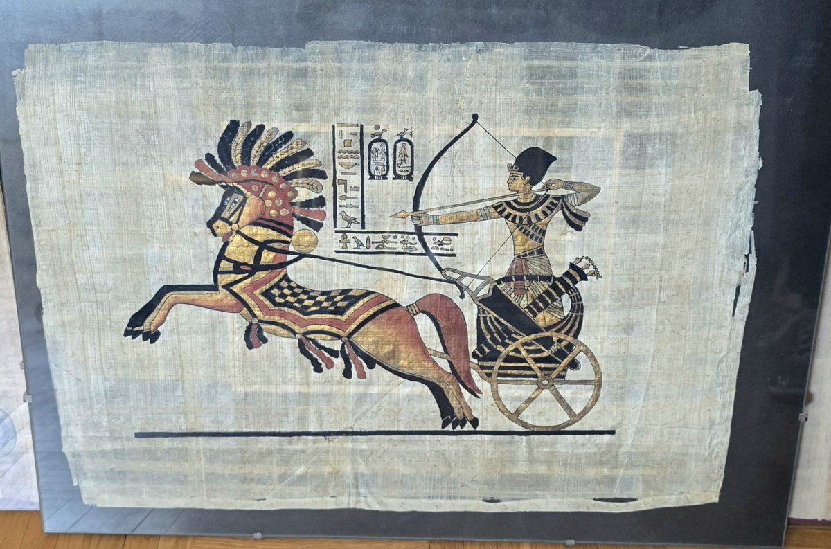 Ägyptische Kunst – Handmalereien, 2er Set