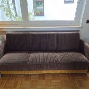 Couch Dreisitzer grau schlicht Vintage