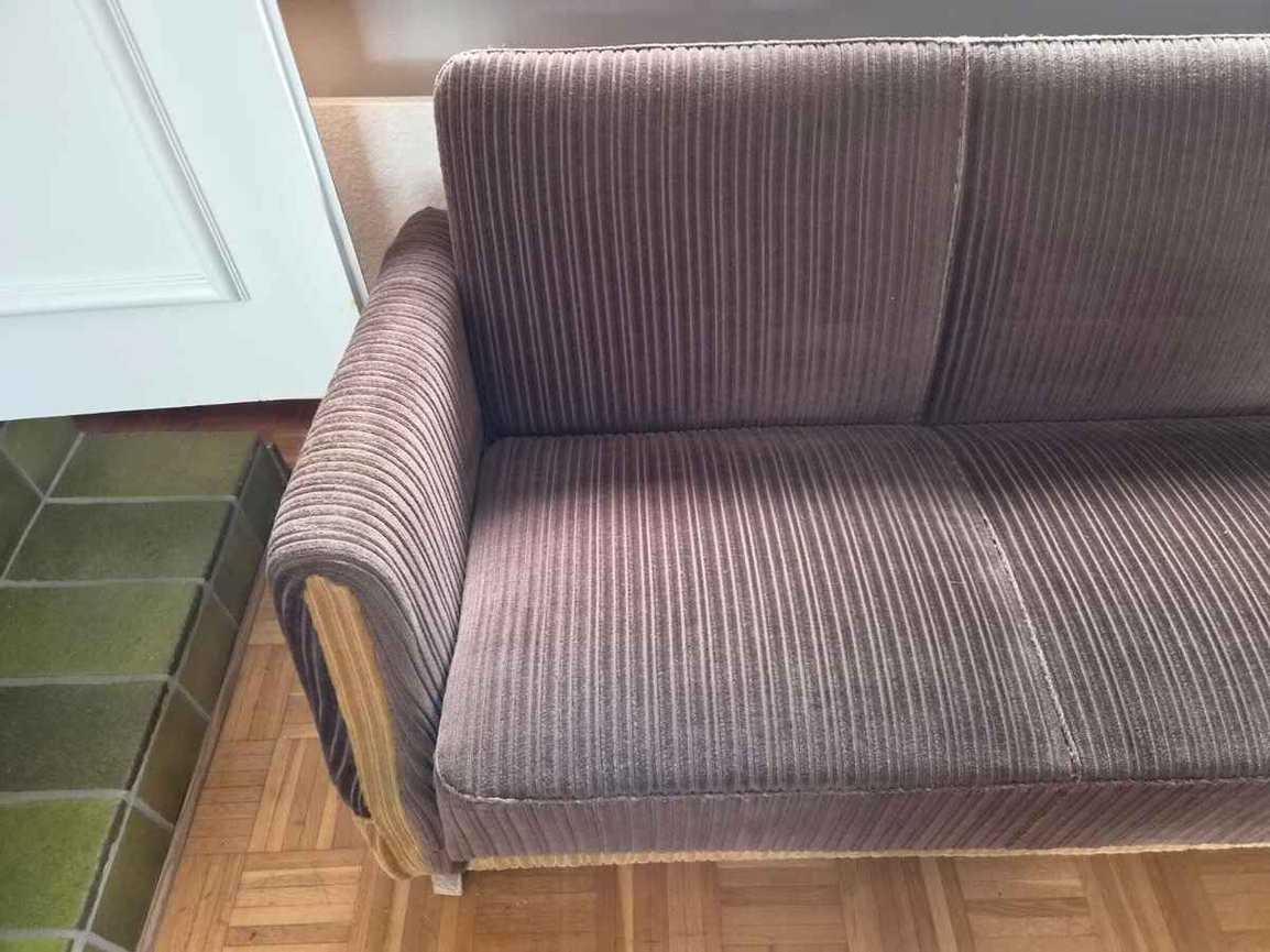 Couch Dreisitzer grau schlicht Vintage – Bild 4