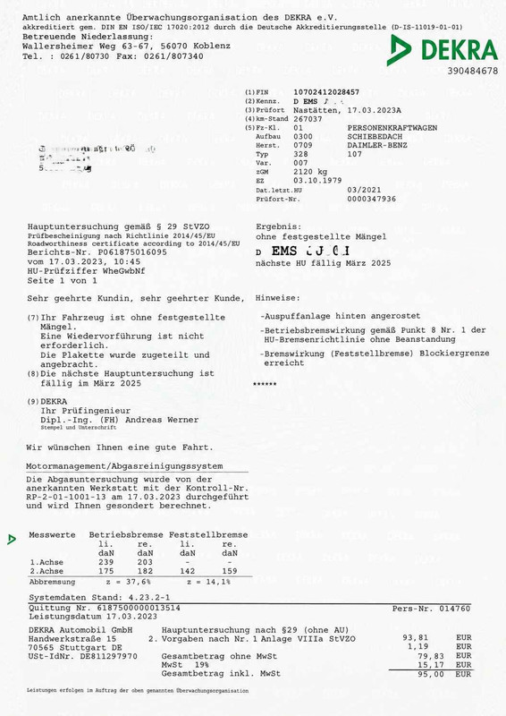 Mercedes 450 SLC C107 V8, TÜV neu – Bild 72