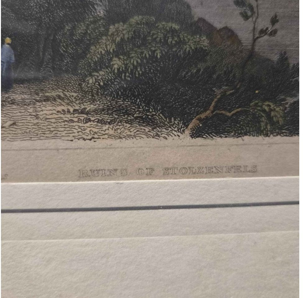 Lithografie Schloss Stolzenfels