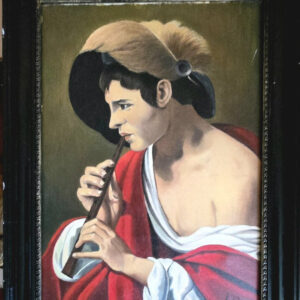 Der Flötenmann, Öl auf Leinwand ca. 55x40