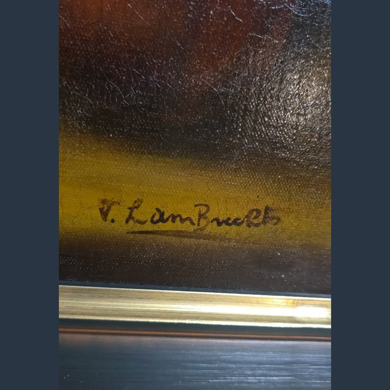 V. Lambrechts Stillleben, Öl/Lw., signiert – Bild 2