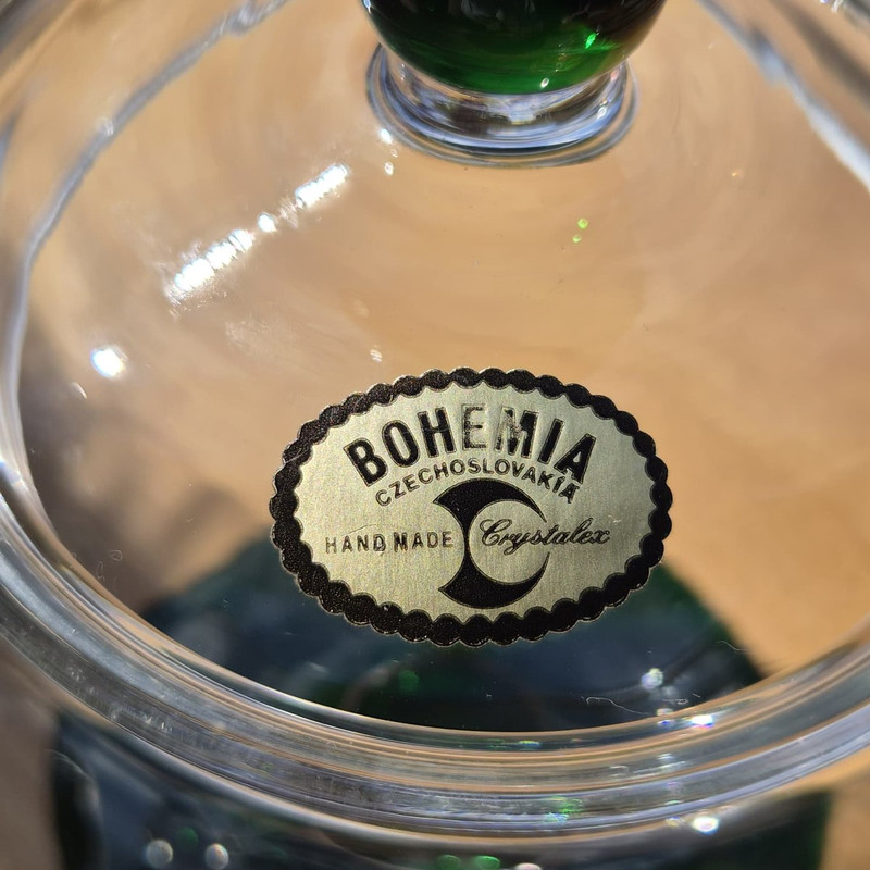 Bohemia Glasschale mit Deckel – Bild 2