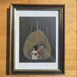 Bodhi-Skelettblatt, handbemalt