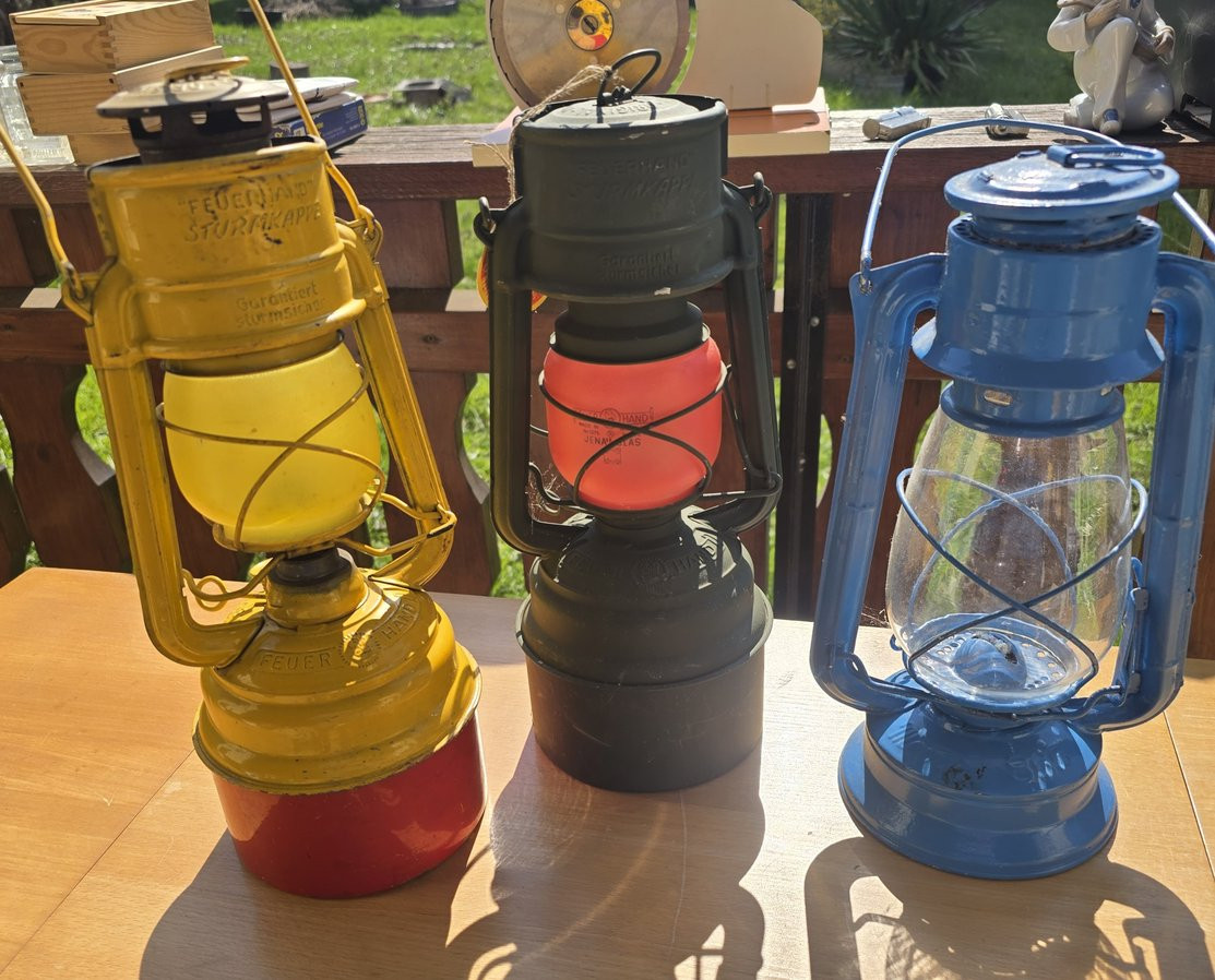 Feuerhand Sturmlaternen, Industrial, 3er Set